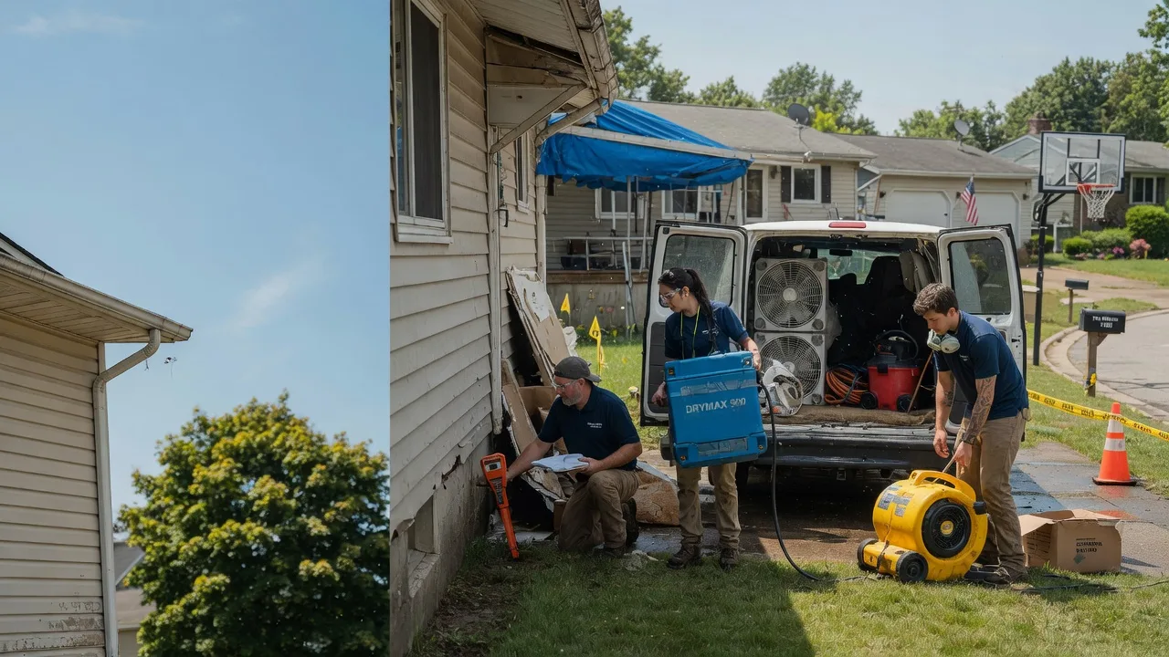 Ceiling Leak Cleanup in Roseville, OH near me